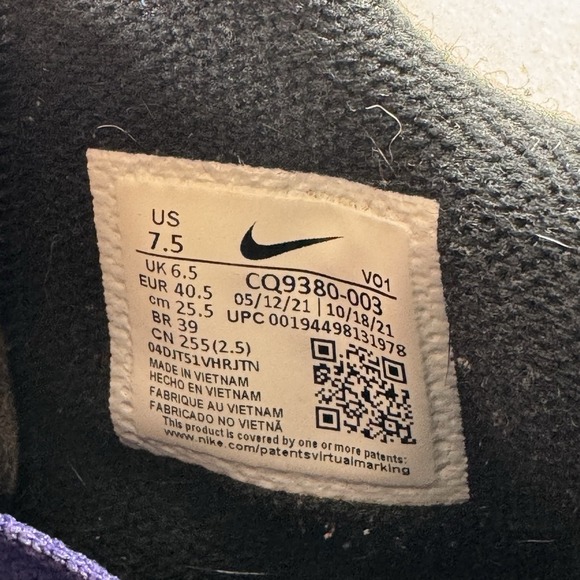 NIKE‎ Lebron Witness V 5 Basketball LA Lakers Sneakers CQ9380-003 Men\'s Size 7.5 main image 9